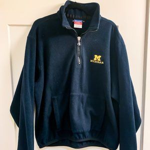 Men’s Champion Brand Michigan Wolverine Pull Over Sweatshirt